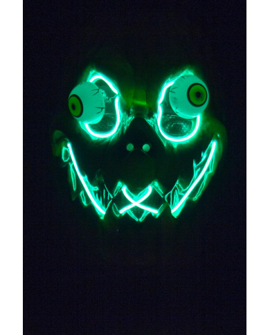 Maschera di Carnevale da zucca in plastica con occhi sporgenti