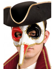 Maschera di Carnevale in stile veneziano, mezzo viso in