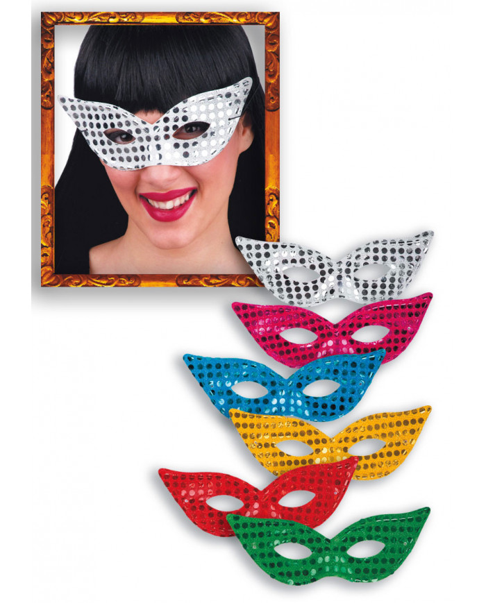Fabric eyemasks with sequins decorations in the assorted