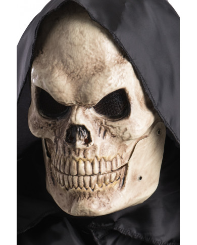 Plastic skull mask with movable mandible for even more