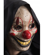 Plastic mask with mobile mandible with the appearance of a