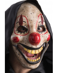 Plastic mask with mobile mandible with the appearance of a