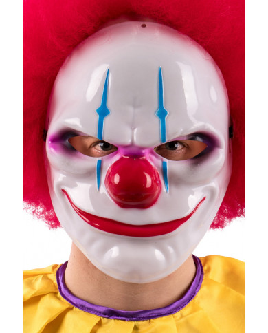 Plastic clown mask, no one will recognize you behind this evil