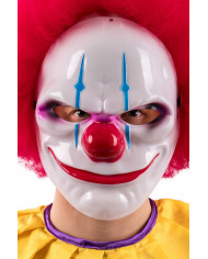 Plastic clown mask, no one will recognize you behind this evil