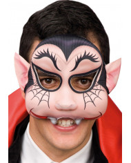 Fabric vampire chinless mask for children with spiderwebs Fabric vampire chinless mask for children with spiderwebs