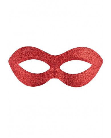 Red glittered plastic eyemask, ideal for Christmas or New Red glittered plastic eyemask, ideal for Christmas or New