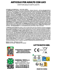 Scheletro d'appendere con abito grigio e luci h.cm.160 ca.(batterie incluse) con cartellino/etichetta