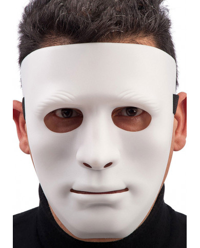 White plastic mask like the ruthless Michael Myers one, the White plastic mask like the ruthless Michael Myers one, the