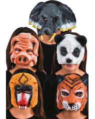 Rubber 1/2 Face Animal Mask