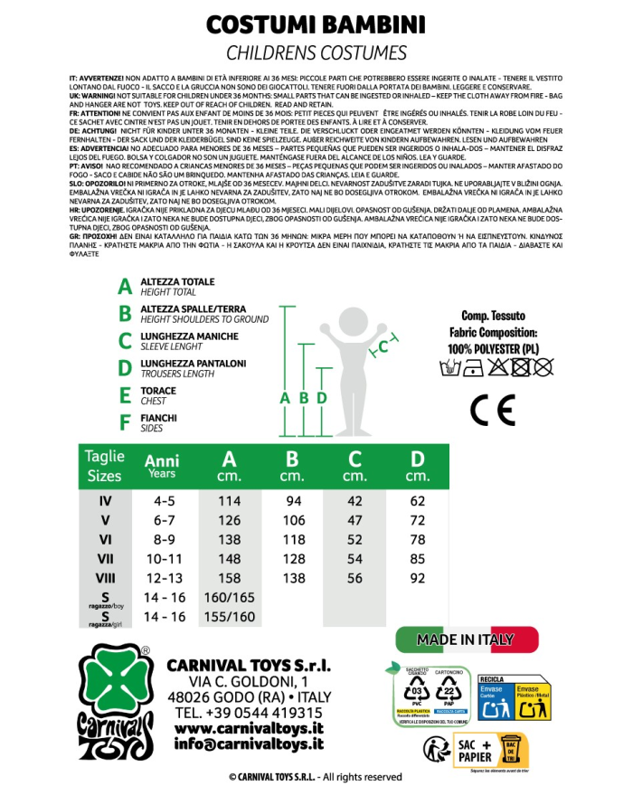 COSTUME FANTASMA STRACCIATO