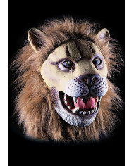 Masque lion en latex dans une pochette avec carte d’en-tête