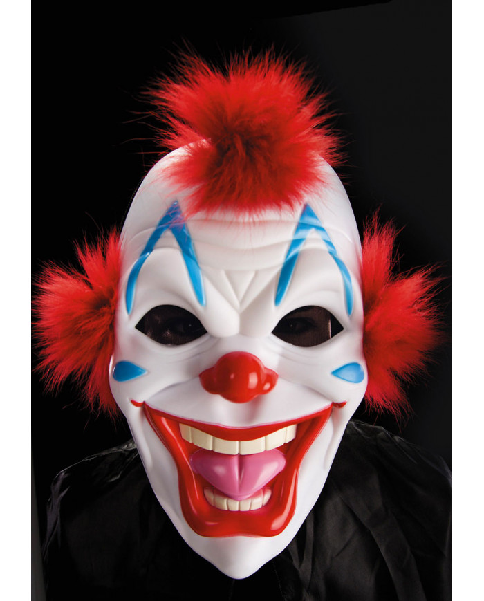 Hard Pvc Clown Mask W/Header