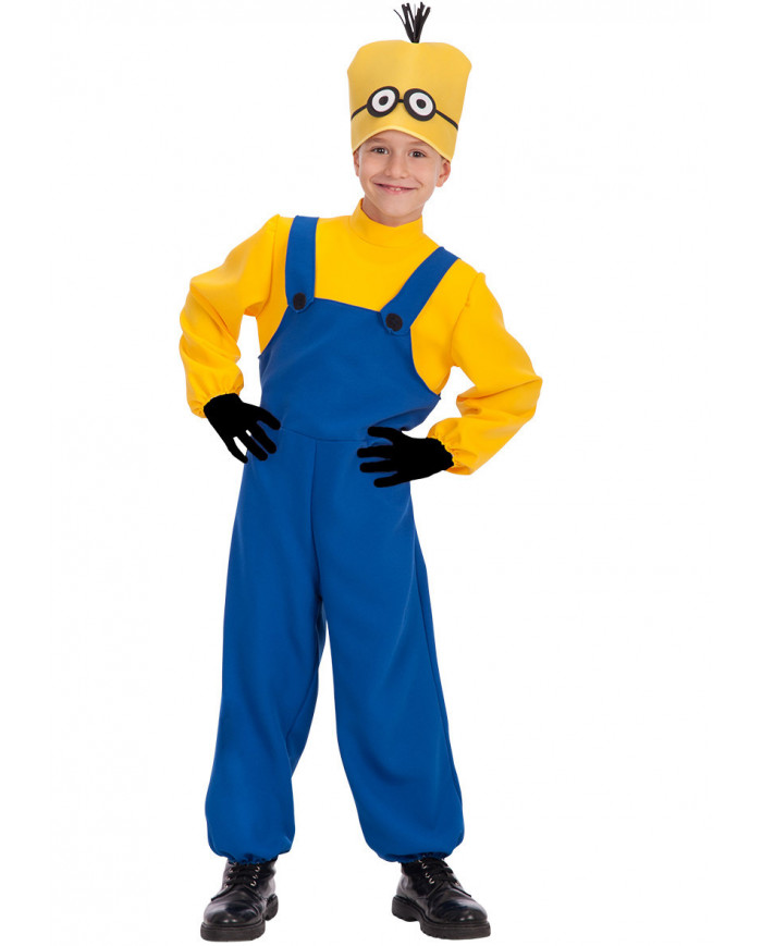 Costume da omino giallo, bambino. Taglia IV si compone di Costume da omino giallo, bambino. Taglia IV si compone di
