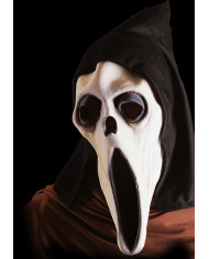 Maschera da fantasma in lattice. La maschera è di colore bianco
