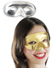 Antifaz de plástico metalizado de colores surtidos con etiqueta Antifaz de plástico metalizado de colores surtidos con etiqueta