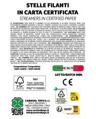 Stellone filante standard carta certificata con cartellino/etichetta