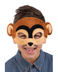 Nice little monkey mask made of brown velvet. Ideal for