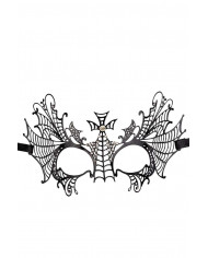 Elegant black metal mask decorated with rhinestones. Ideal for Elegant black metal mask decorated with rhinestones. Ideal for