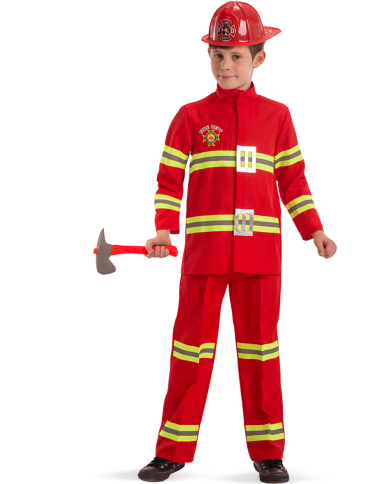 Costume Pompiere In Busta C/Gancio
