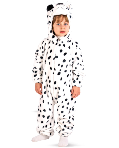 Déguisement combinaison chien dalmatien enfant en peluche avec capuche dans un sachet avec crochet Déguisement combinaison chien dalmatien enfant en peluche avec capuche dans un sachet avec crochet