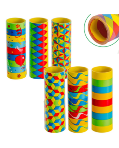 IT Luxury maxi streamer 9  rollen mm.14 mt.10  in zertifiziertem Papier mod.sortiert  mit Karte/Etikett