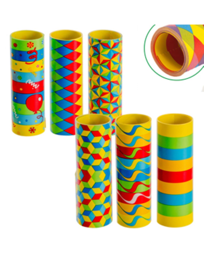 IT Luxury maxi streamer 9  rollen mm.14 mt.10  in zertifiziertem Papier mod.sortiert  mit Karte/Etikett