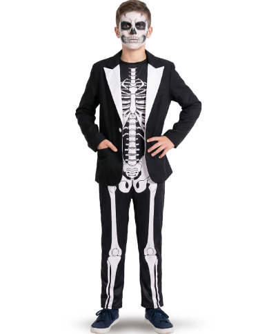 Lord skeleton costume in bag w/hook
