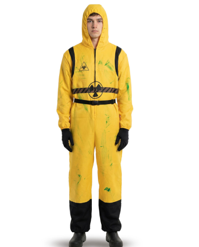 Radioactive zombie costume in bag w/hook