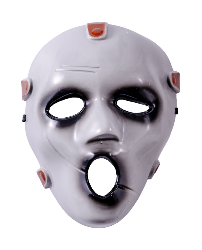 Zombie plastic mask with header