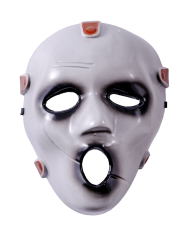 Zombie plastic mask with header