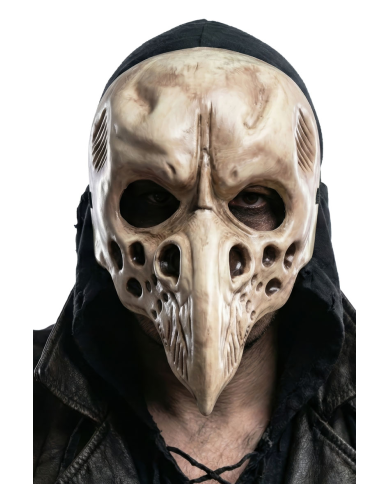 Maschera corvo in plastica con cavallotto