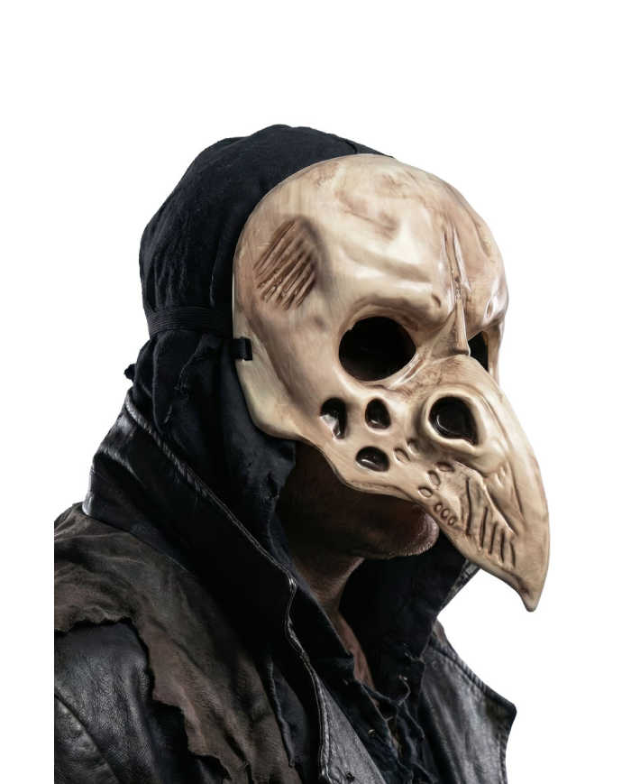 Crow plastic mask with header