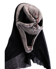 Ghost plastic mask with hood with header