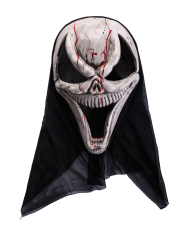 Ghost plastic mask with hood with header