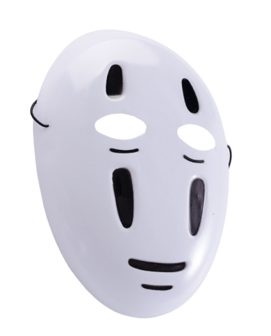 No face spirited away plastic mask with header