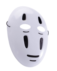 Maschera spirito senza volto in plastica con cavallotto