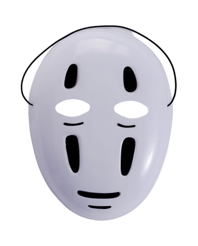 Masque esprit sans visage en plastique avec carte d’en-tête