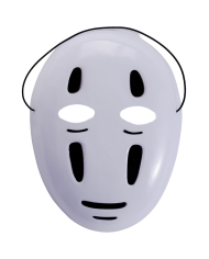 Maschera spirito senza volto in plastica con cavallotto