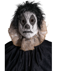 Masque clown avec cheveux en plastique peint à la main avec étiquette volante/étiquette