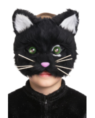 Masque chat en plastique avec peluche avec carte d’en-tête