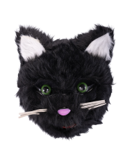 Masque chat en plastique avec peluche avec carte d’en-tête