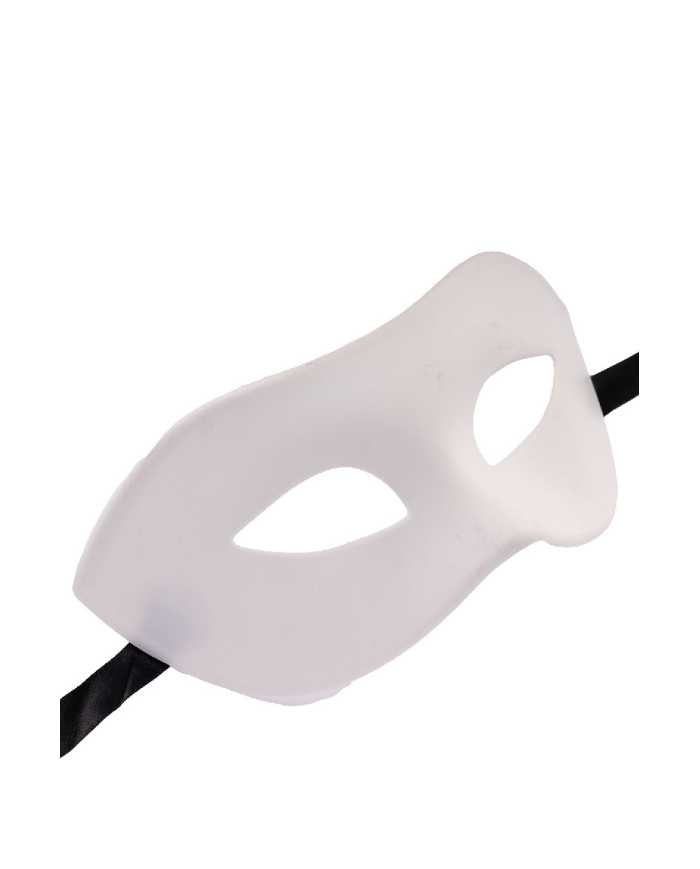 Loup blanc en plastique sur papier cartonné