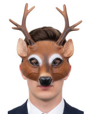Maschera cervo in plastica su cartoncino