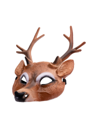 Masque cerf en plastique sur papier cartonné