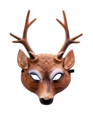 Maschera cervo in plastica su cartoncino