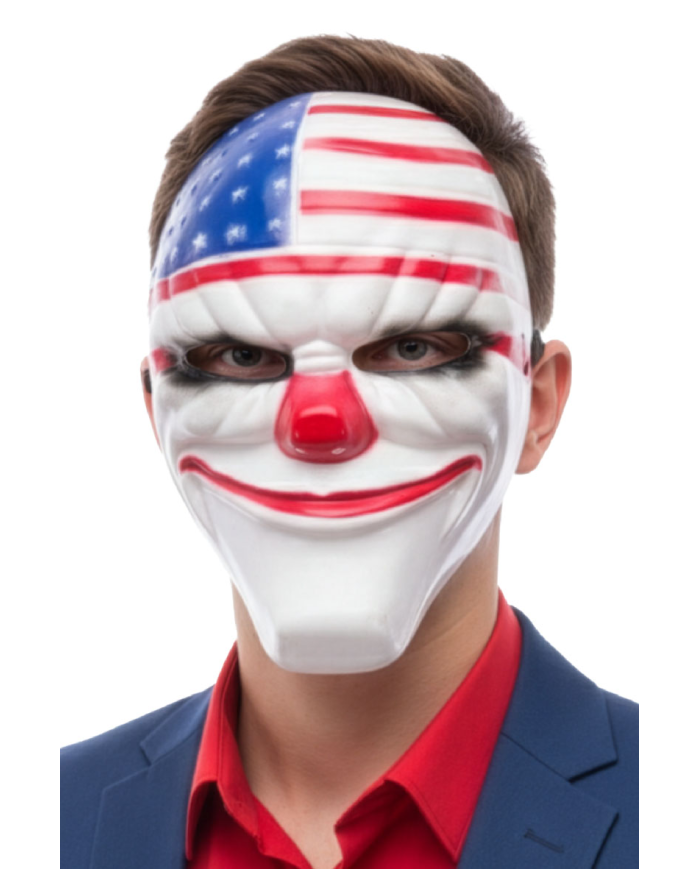 States mask in plastic with header