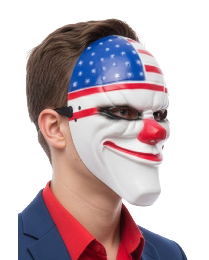 Masque states en plastique avec carte d’en-tête