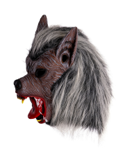 Maschera lupo mannaro in lattice con pelo con cavallotto