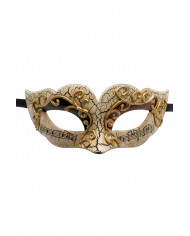 Maschera Carnevale di Venezia, mezzo viso in plastica colore