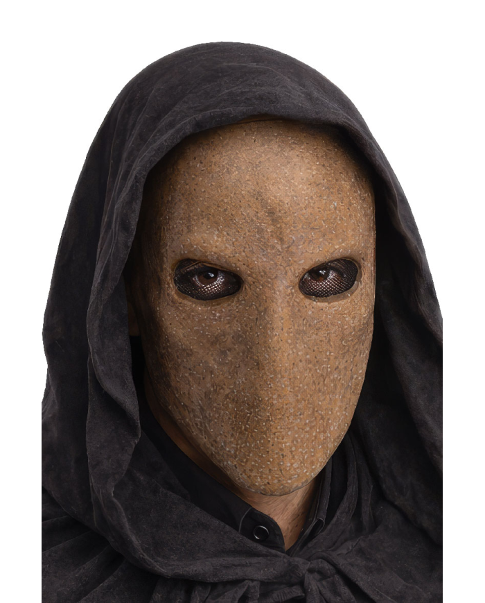 Maschera senza viso in lattice con cavallotto